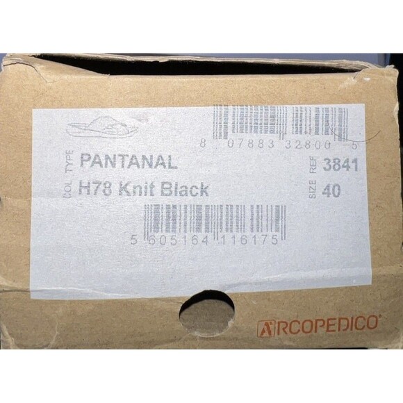 Arcopedico Pantanal Black Knit Crisscross Slide Sandals Woman’s Size EU 40 - Picture 8 of 8